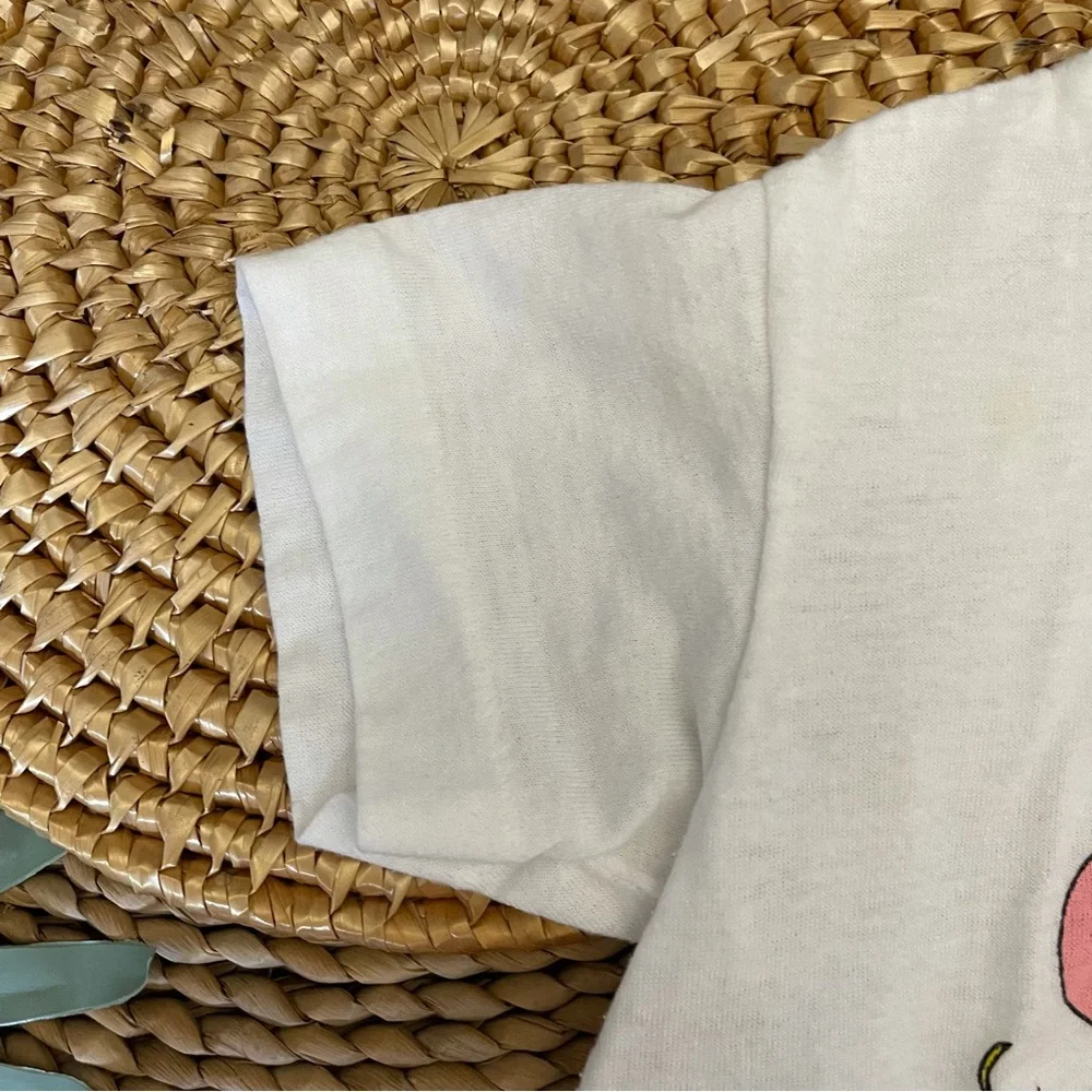 Chuck Cheese’s Happy Birthday White Single Stitch T Shirt 6-8 Youth Kids USA 80s - Picture 6 of 15